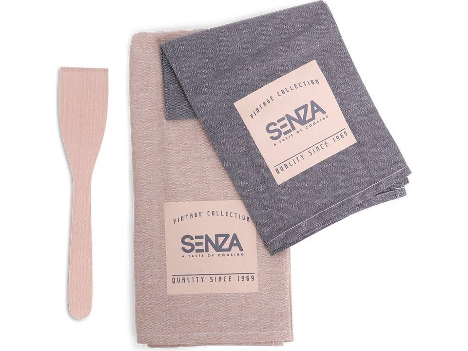 Senza theedoeken met houten spatel 1