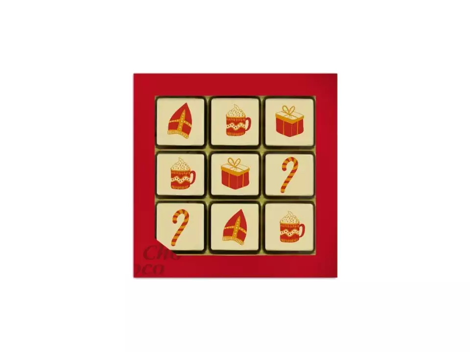 Sint Chocolade Giftbox met 9 logo chocolaatjes