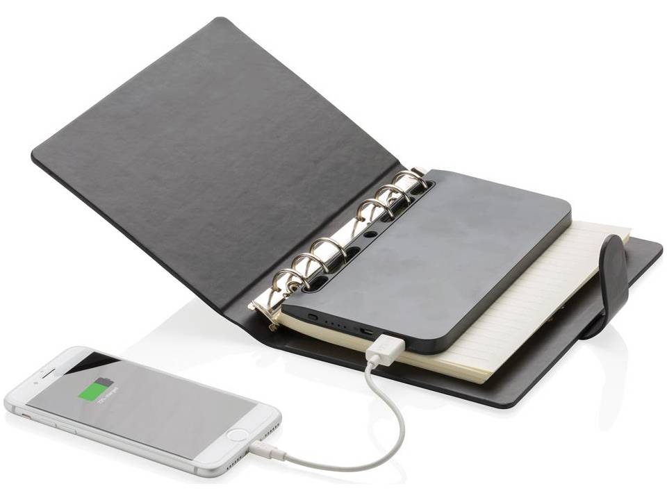 Standard notitieboek met uitneembare powerbank - 4000 mAh