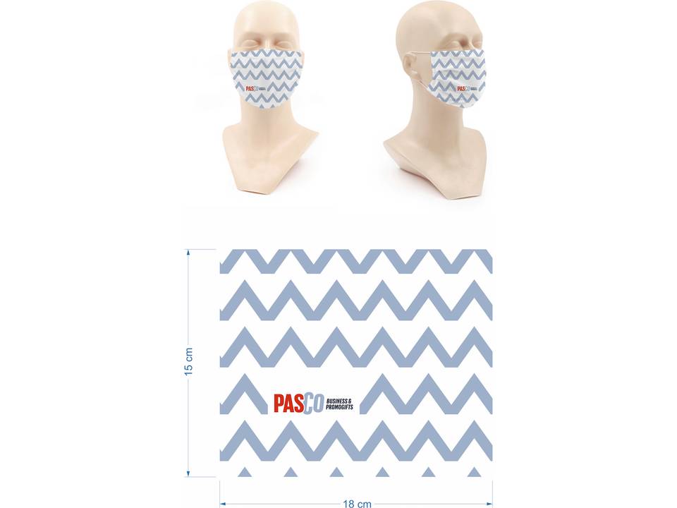 Wasbaar stoffen mondmasker met bedrukking naar keuze 28
