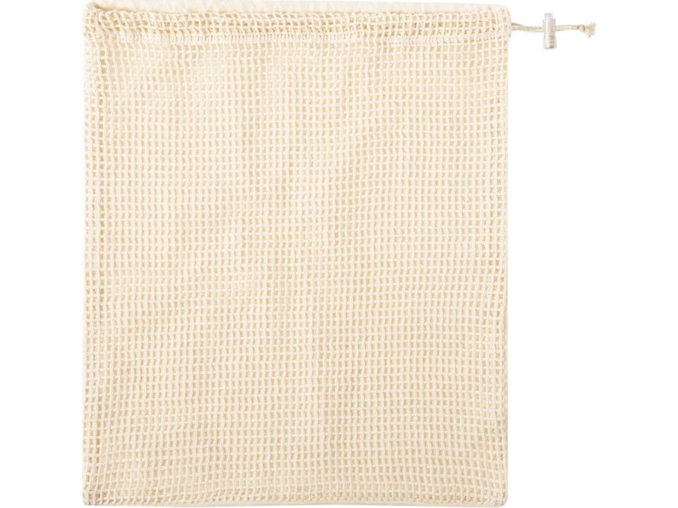 Mesh tas  uit ruw katoen 25x30cm 3