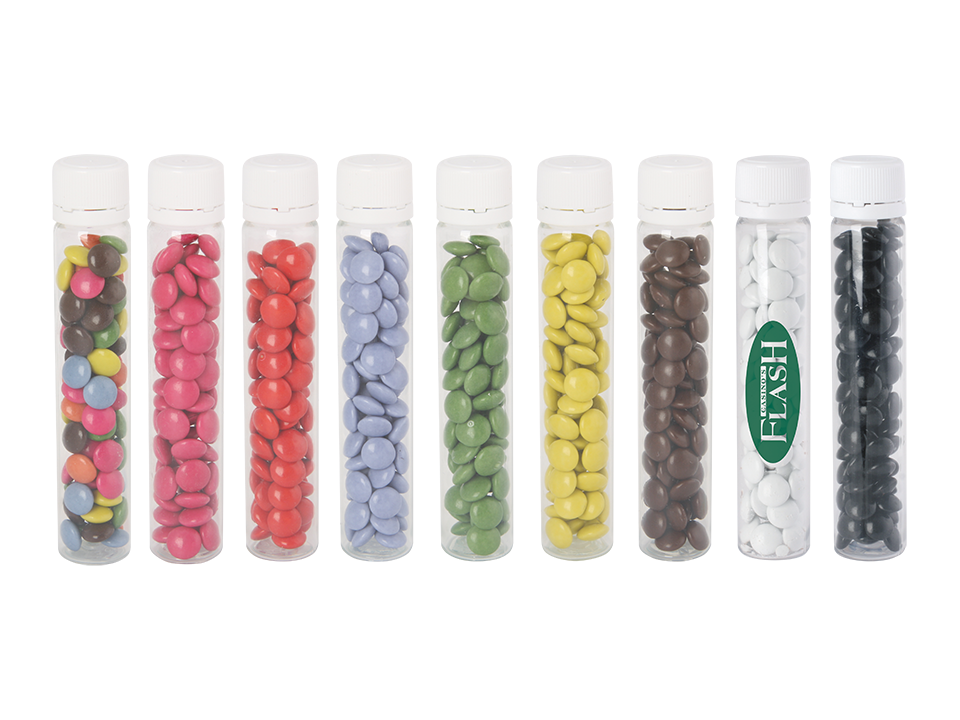 Transparant buisje met choco carletties 2