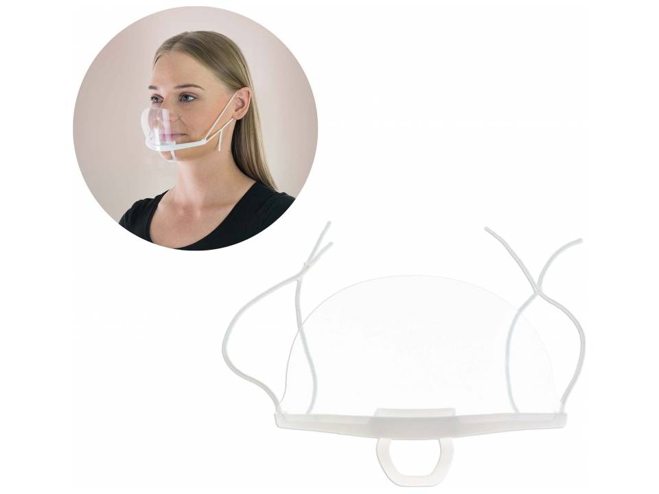 Transparant gezichtsmasker met verstelbare bandjes 2