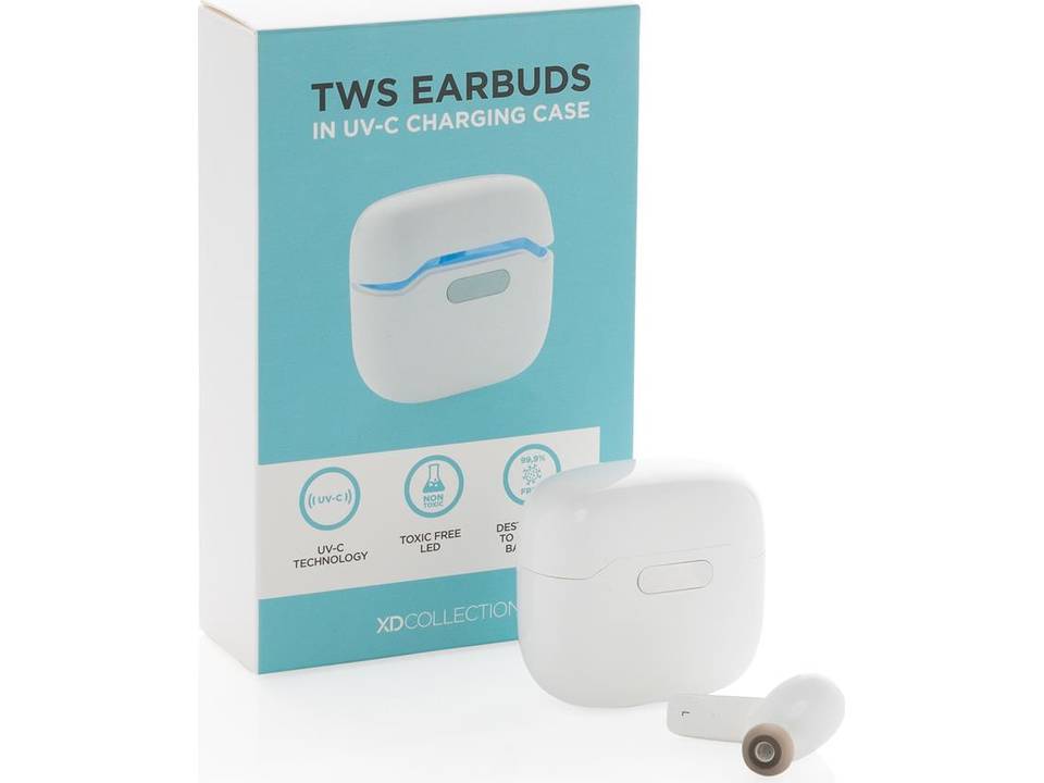 TWS oordopjes in UV-C sterilisatie case 8