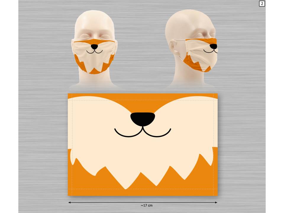 Wasbaar stoffen mondmasker met bedrukking naar keuze 7