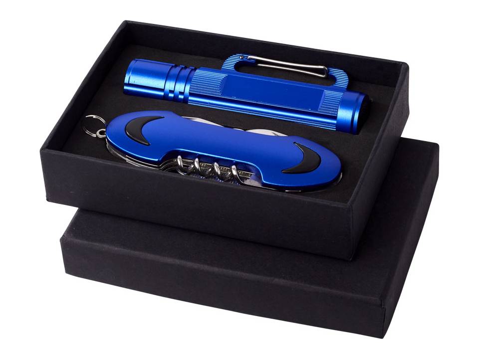 Zakmes en zaklamp set