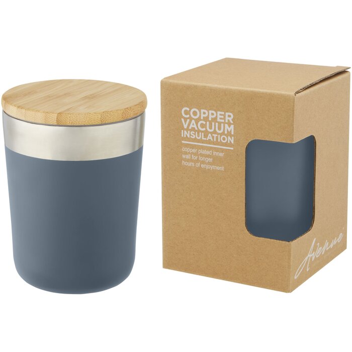 Lagan koperen vacuüm geïsoleerde beker - RVS   Bamboe - 300 ml