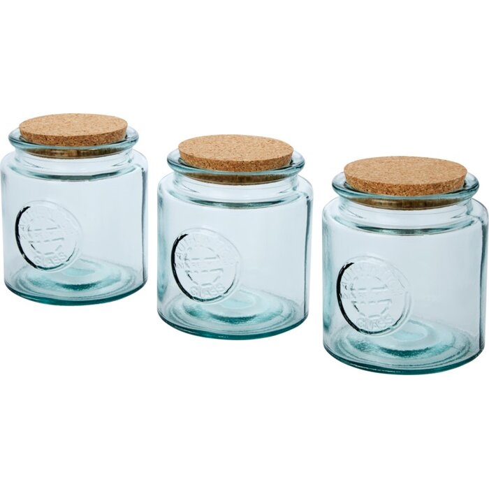 Aire driedelige pottenset van 800 ml gerecycled glas