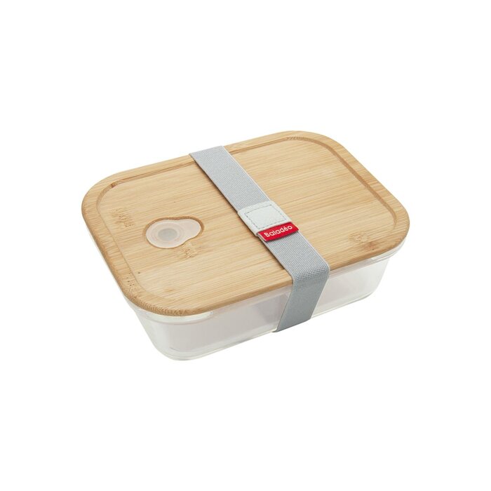 Bento lunchbox van Borosilicaatglas met bamboe deksel