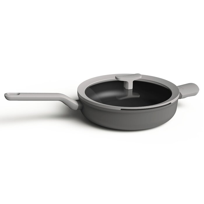 Braadpan met lange en korte handgreep en deksel 26cm - Leo