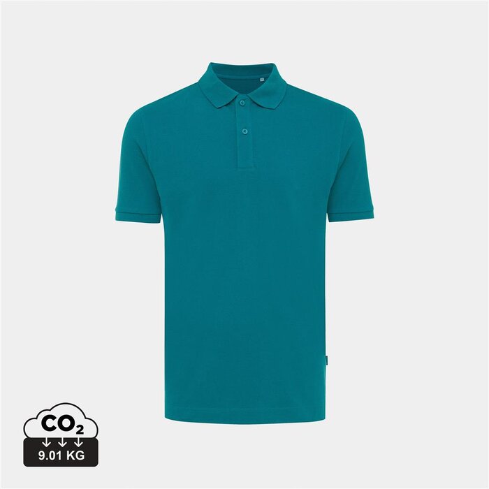 Iqoniq Yosemite gerecycled katoen pique polo blauw