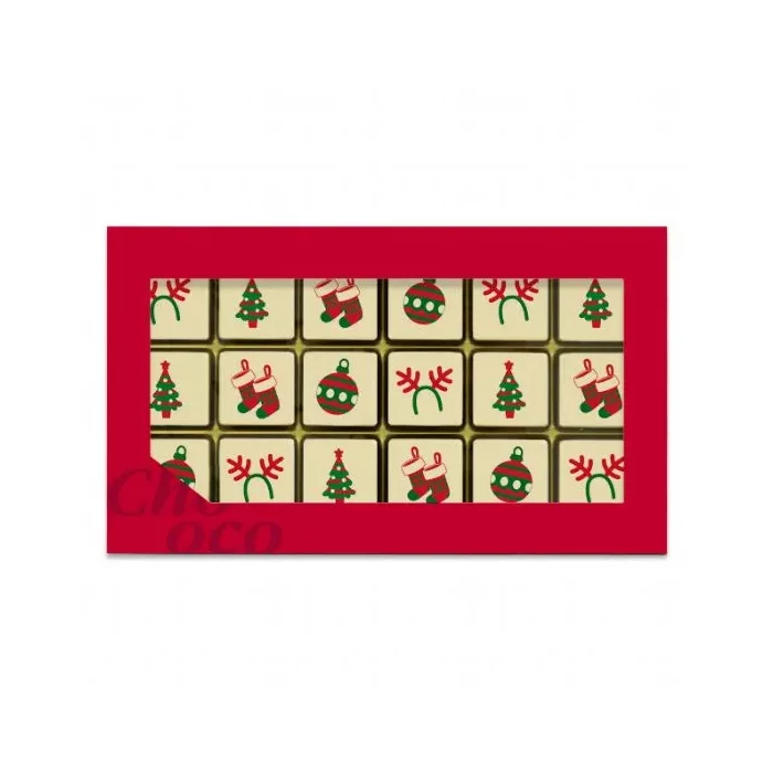 Kerst Chocolade Giftbox met 18 logo chocolaatjes