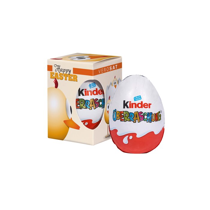 Kinder chocolade verrassingsei in een doosje