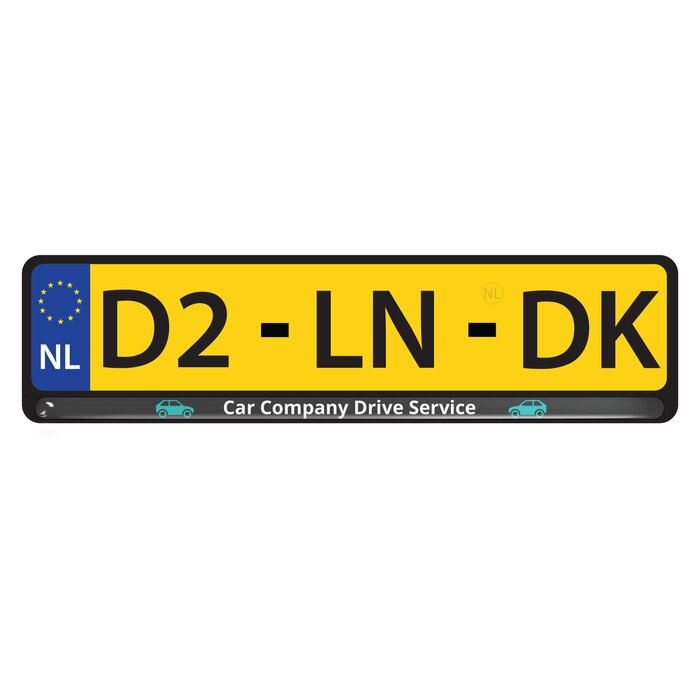 Nummerplaat doming sticker