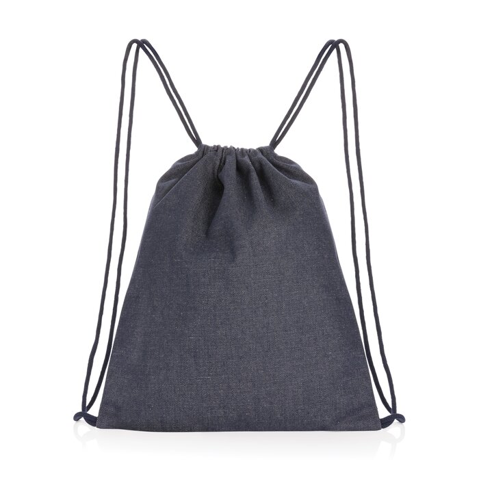 Impact AWARE™ recycled denim drawstring rugzak