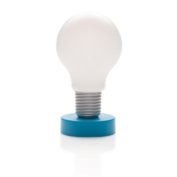 push lamp blauw