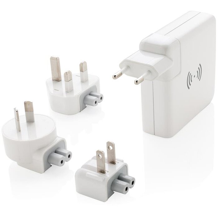 Reisadapter met draadloze powerbank -  6700 mAh