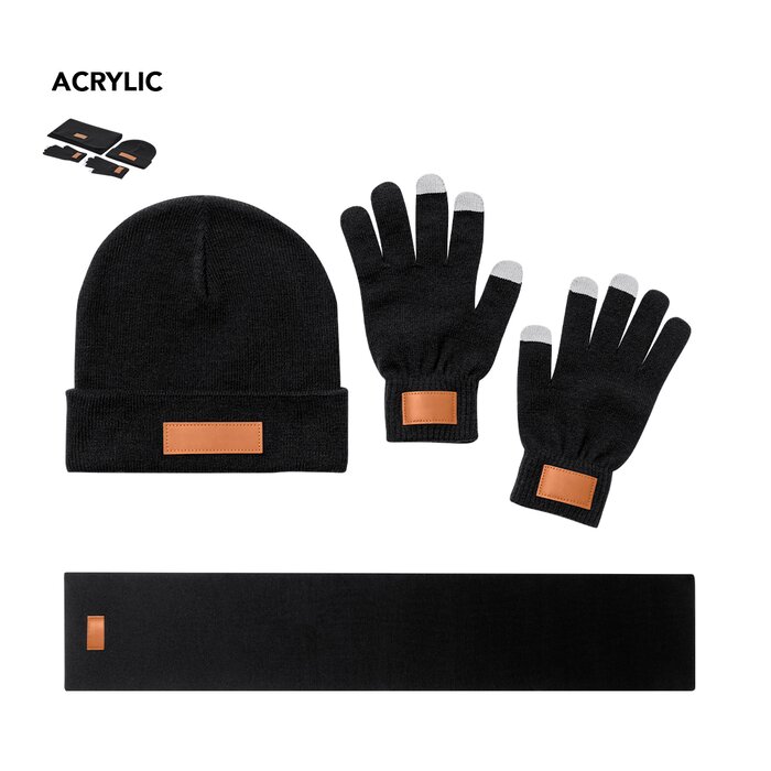Set van 3 – Muts, Sjaal & Touchscreen Handschoenen
