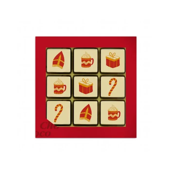 Sint Chocolade Giftbox met 9 logo chocolaatjes