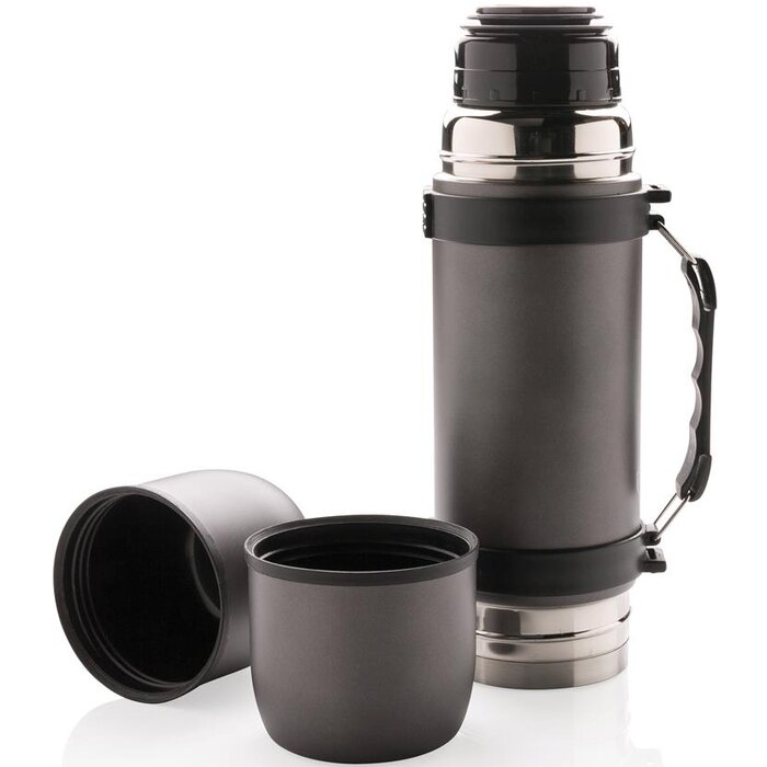 Vacuüm thermos fles met 2 bekers