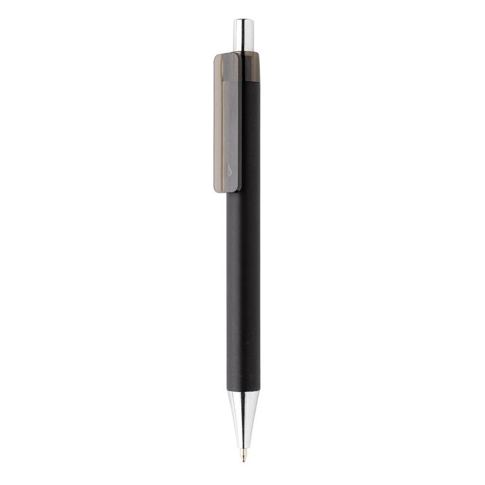 X8 metallic pen -zilver schuin