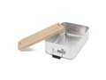 Lunch box aluminium met bamboe deksel 1