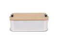 Lunch box aluminium met bamboe deksel 2