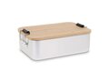 Lunch box aluminium met bamboe deksel 3