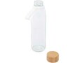 Porto 500 ml glazen waterfles met siliconen handgreep en bamboe deksel 3