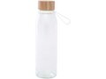 Porto 500 ml glazen waterfles met siliconen handgreep en bamboe deksel 2
