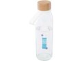 Porto 500 ml glazen waterfles met siliconen handgreep en bamboe deksel 1
