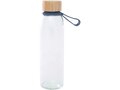 Porto 500 ml glazen waterfles met siliconen handgreep en bamboe deksel 12