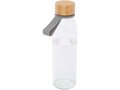 Porto 500 ml glazen waterfles met siliconen handgreep en bamboe deksel 15
