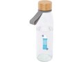 Porto 500 ml glazen waterfles met siliconen handgreep en bamboe deksel 16