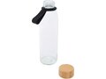 Porto 500 ml glazen waterfles met siliconen handgreep en bamboe deksel 23