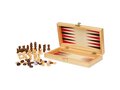 Mugo 3-in-1 houten spellenset - schaken, dammen, backgammon