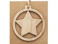 Natall houten kerstster ornament 4