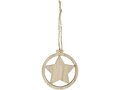 Natall houten kerstster ornament 2