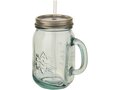 Juggo beker van gerecycled glas met rietje - 550 ml