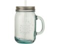 Juggo beker van gerecycled glas met rietje - 550 ml 3