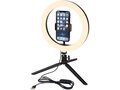 Studio ringlamp met telefoonhouder en statief