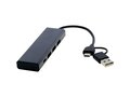 Rise USB 2.0 hub van RCS gerecycled aluminium 6