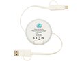 Chechia 5-in-1 100 cm intrekbare datasynchronisatie- en 45 W snellaadkabel van gerecycled plastic met bamboe 5