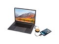 Chechia 5-in-1 100 cm intrekbare datasynchronisatie- en 45 W snellaadkabel van gerecycled plastic met bamboe 16