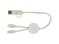 Chechia 5-in-1 30 cm datasynchronisatie- en 27 W snellaadkabel van gerecycled plastic met bamboe 4