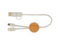 Chechia 5-in-1 30 cm datasynchronisatie- en 27 W snellaadkabel van gerecycled plastic met bamboe 3