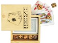Houten doos met kaart- en dobbelspel 1