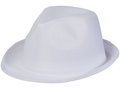 Witte Trilby hoed met gekleurd lint naar keuze 5