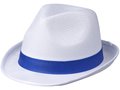 Witte Trilby hoed met gekleurd lint naar keuze 2