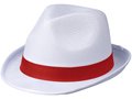 Witte Trilby hoed met gekleurd lint naar keuze 7